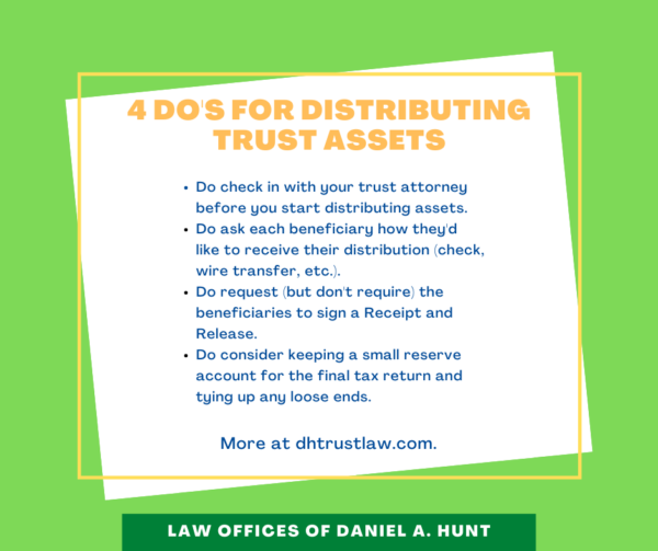 4 do's for distributing trust assets