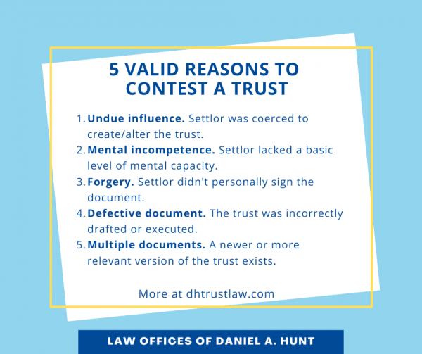 5 valid reasons to contest a trust