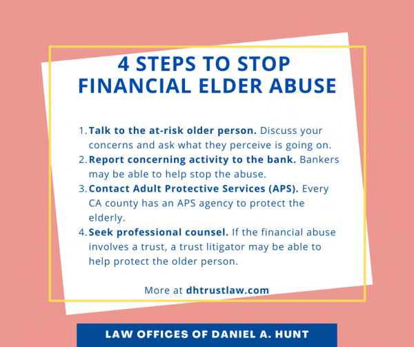 4 steps to stop financial elder abuse