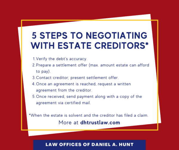 5 steps to negotiating with estate creditors