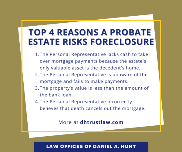 Top 4 Reasons a Probate Estate Risks Foreclosure