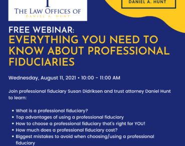 Professional Fiduciary Webinar graphic