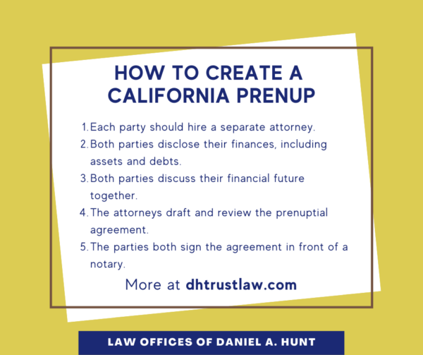 How to Get a CA Prenuptial Agreement