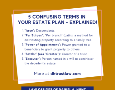 5 Confusing Terms in your Estate Plan
