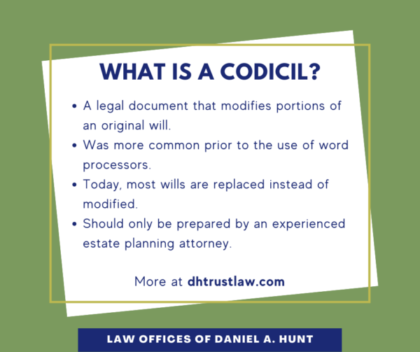 What is a Codicil?