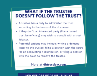What if the trustee doesn't follow the trust?