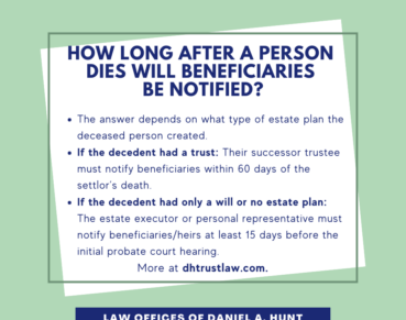 How Long After a Person Dies Will Beneficiaries Be Notified