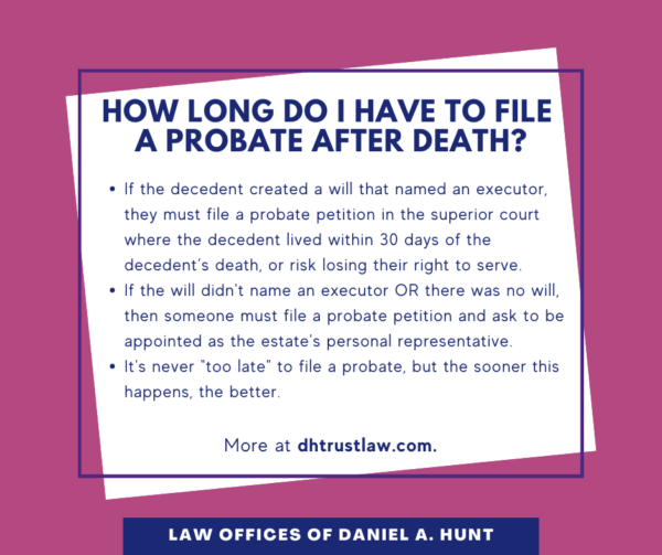 How Long Do I Have to File a Probate After Death