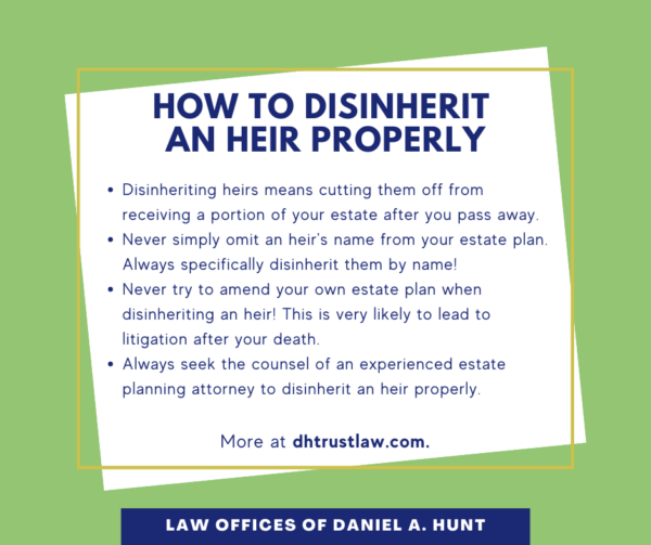 How to Disinherit an Heir Properly (1)