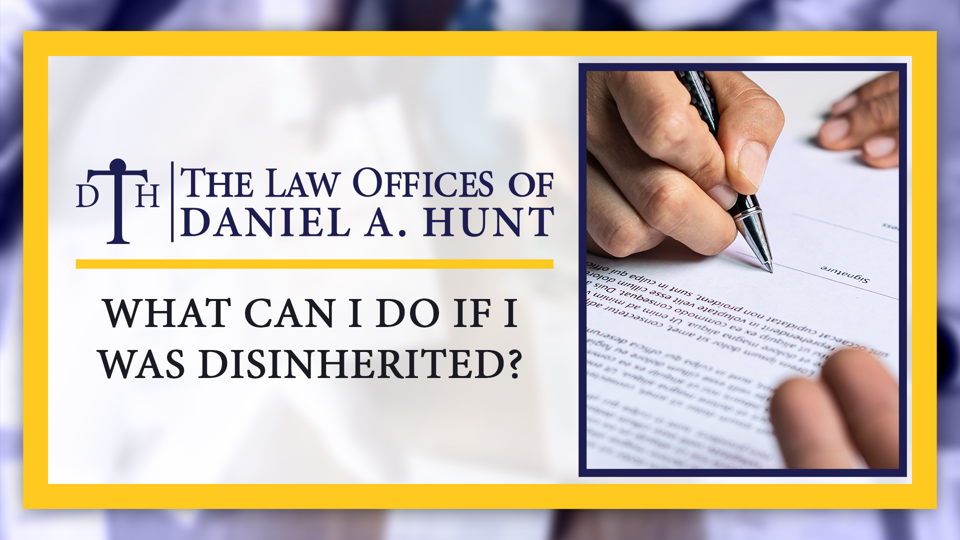 What can I do if I'm disinherited