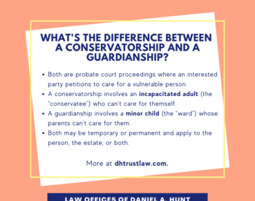 What's the difference between a conservatorship and a guardianship (1)