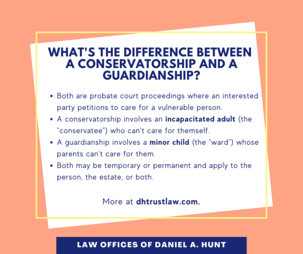 What's the difference between a conservatorship and a guardianship (1)
