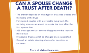 Can a spouse change a trust after death