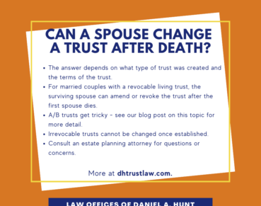 Can a spouse change a trust after death