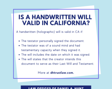 Is a handwritten will valid in CA (1)