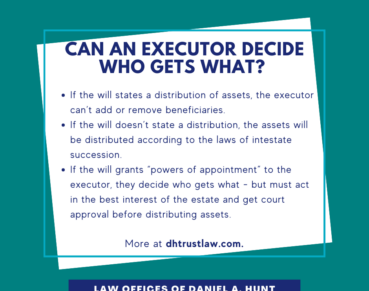 Can an Executor Decide Who Gets What