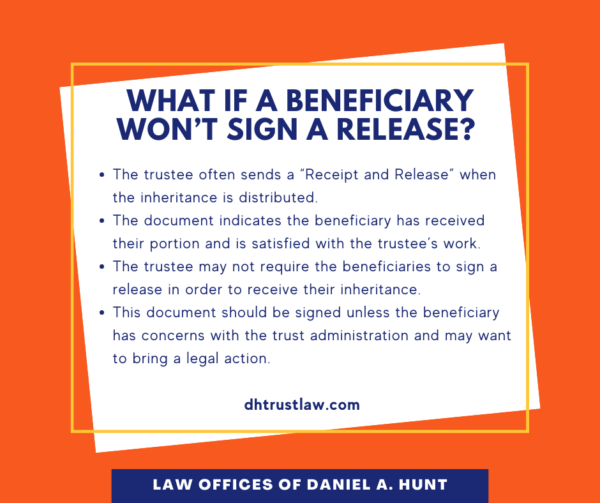 What if a beneficiary won’t sign a release (1)