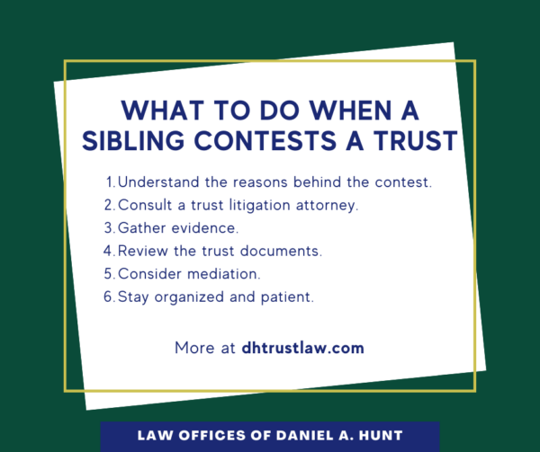 What to do when a sibling contests a trust