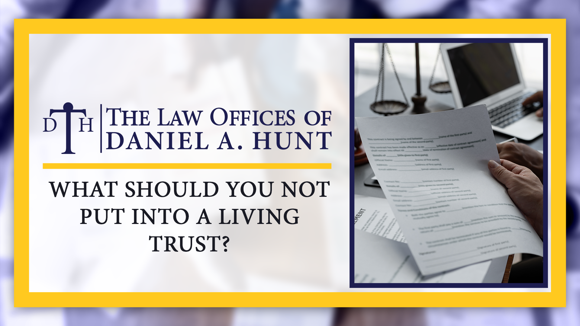 What should you not put in a living trust-