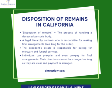Dispositions of Remains in California