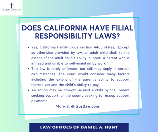 Does CA have filial responsibility laws?