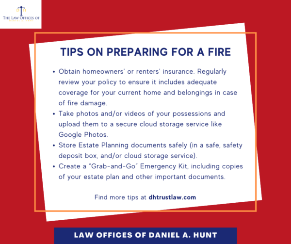 Tips on Preparing for a Fire (1) Tips on Preparing for a Fire (1)